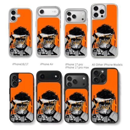 Lando Norris F1 racer orange bw art Chris Brown Phone Case Black Electroplated Silver For Iphone 11 To 17