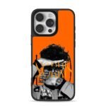 Lando Norris F1 racer orange bw art iPhone 16 Pro Max Black Case