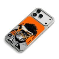 Lando Norris F1 racer orange bw art iPhone 17 Pro Max Electroplated Silver Case2