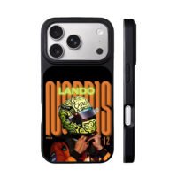 Lando Norris F1 racing helmet iPhone 17 Pro Max Black Case