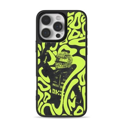 Lando Norris F1 racing yellow art iPhone 16 Pro Max Black Case
