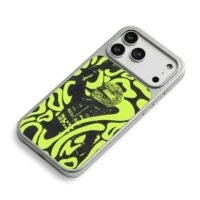 Lando Norris F1 racing yellow art iPhone 17 Pro Max Electroplated Silver Case2