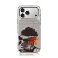 Lando Norris halftone star print iPhone 17 Pro Max Electroplated Silver Case1