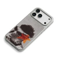 Lando Norris halftone star print iPhone 17 Pro Max Electroplated Silver Case2