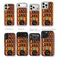 Lando Norris LANDO McLaren F1 cheer Chris Brown Phone Case Black Electroplated Silver For Iphone 11 To 17