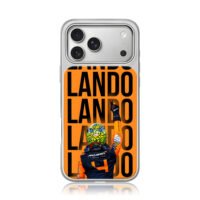 Lando Norris LANDO McLaren F1 cheer iPhone 17 Pro Max Electroplated Silver Case1