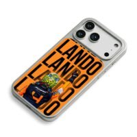 Lando Norris LANDO McLaren F1 cheer iPhone 17 Pro Max Electroplated Silver Case2