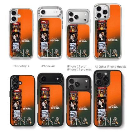 Lando Norris LN4 McLaren F1 collage Chris Brown Phone Case Black Electroplated Silver For Iphone 11 To 17