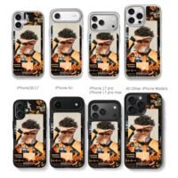 Lando Norris McLaren F1 collage Chris Brown Phone Case Black Electroplated Silver For Iphone 11 To 17
