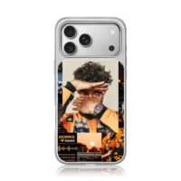 Lando Norris McLaren F1 collage iPhone 17 Pro Max Electroplated Silver Case1