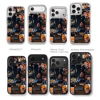 Lando Norris McLaren F1 win collage Chris Brown Phone Case Black Electroplated Silver For Iphone 11 To 17