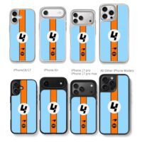 Lando Norris McLaren Gulf livery 4 Chris Brown Phone Case Black Electroplated Silver For Iphone 11 To 17
