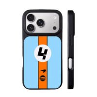 Lando Norris McLaren Gulf livery 4 iPhone 17 Pro Max Black Case