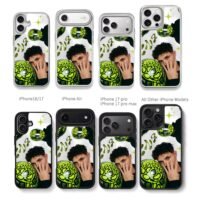 Lando Norris neon green F1 helmets Chris Brown Phone Case Black Electroplated Silver For Iphone 11 To 17