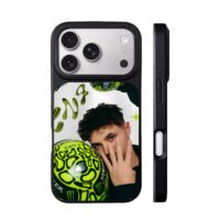 Lando Norris neon green F1 helmets iPhone 17 Pro Max Black Case
