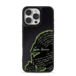 Lando Norris neon text silhouette iPhone 16 Pro Max Black Case