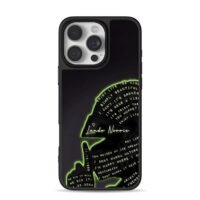 Lando Norris neon text silhouette iPhone 16 Pro Max Black Case
