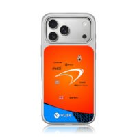Lando Norris No4 McLaren F1 livery iPhone 17 Pro Max Electroplated Silver Case1