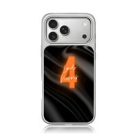 Lando Norris orange 4 on black silk iPhone 17 Pro Max Electroplated Silver Case1