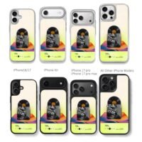 Lando Norris racing helmet vinyl Chris Brown Phone Case Black Electroplated Silver For Iphone 11 To 17