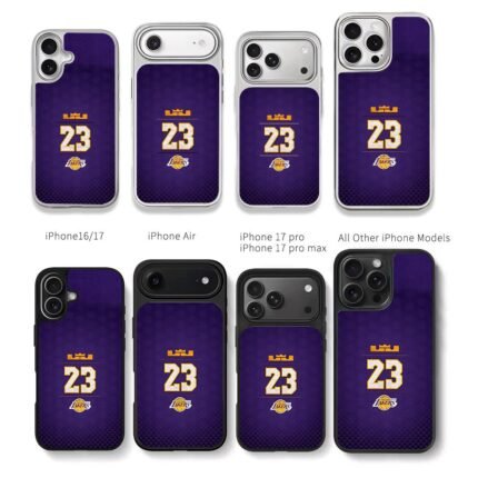 Lebron James Lakers 23 crown jersey Chris Brown Phone Case Black Electroplated Silver For Iphone 11 To 17
