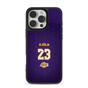 Lebron James Lakers 23 crown jersey iPhone 16 Pro Max Black Case