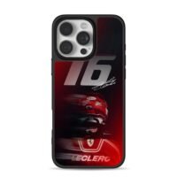 Leclerc F1 Ferrari racing helmet 16 iPhone 16 Pro Max Black Case