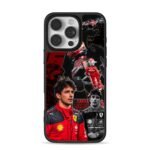 Leclerc Ferrari F1 collage iPhone 16 Pro Max Black Case