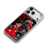 Leclerc Ferrari F1 collage iPhone 17 Pro Max Electroplated Silver Case2