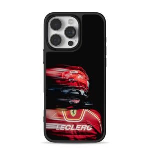 Leclerc Ferrari F1 helmet suit Phone Case for iPhone 11-17 & Samsung Galaxy S24-S26
