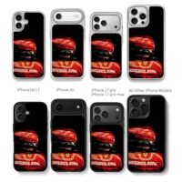 Leclerc Ferrari F1 race helmet Chris Brown Phone Case Black Electroplated Silver For Iphone 11 To 17