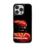 Leclerc Ferrari F1 race helmet iPhone 16 Pro Max Black Case