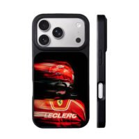 Leclerc Ferrari F1 race helmet iPhone 17 Pro Max Black Case