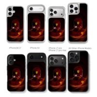 Leclerc Ferrari Puma 16 F1 art Chris Brown Phone Case Black Electroplated Silver For Iphone 11 To 17