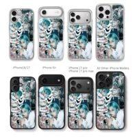 Lee Felix blue hair collage Chris Brown Phone Case Black Electroplated Silver For Iphone 11 To 17