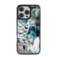 Lee Felix blue hair collage iPhone 16 Pro Max Black Case