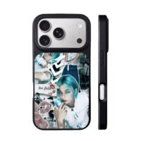 Lee Felix blue hair collage iPhone 17 Pro Max Black Case
