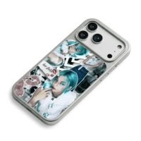 Lee Felix blue hair collage iPhone 17 Pro Max Electroplated Silver Case2