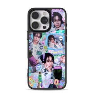 Lee Know cute y2k kpop collage iPhone 16 Pro Max Black Case