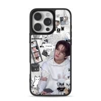 Lee Know Stray Kids SKZOO collage iPhone 16 Pro Max Black Case