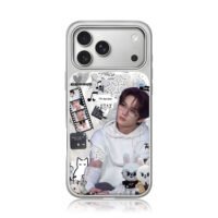 Lee Know Stray Kids SKZOO collage iPhone 17 Pro Max Electroplated Silver Case1