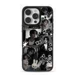 Lee Minho black white collage bunny iPhone 16 Pro Max Black Case