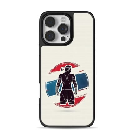Lee Sin muay thai silhouette badge iPhone 16 Pro Max Black Case