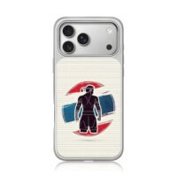 Lee Sin muay thai silhouette badge iPhone 17 Pro Max Electroplated Silver Case1