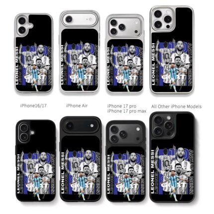 Leo Messi Argentina football GOAT Chris Brown Phone Case Black Electroplated Silver For Iphone 11 To 17