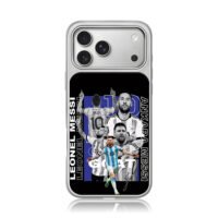 Leo Messi Argentina football GOAT iPhone 17 Pro Max Electroplated Silver Case1