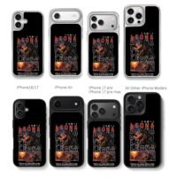Leona Karina King of Fighters art Chris Brown Phone Case Black Electroplated Silver For Iphone 11 To 17