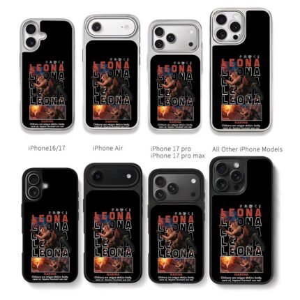 Leona Karina King of Fighters art Chris Brown Phone Case Black Electroplated Silver For Iphone 11 To 17