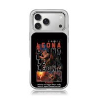 Leona Karina King of Fighters art iPhone 17 Pro Max Electroplated Silver Case1