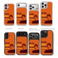 Leonard Cohen quote portrait orange Chris Brown Phone Case Black Electroplated Silver For Iphone 11 To 17